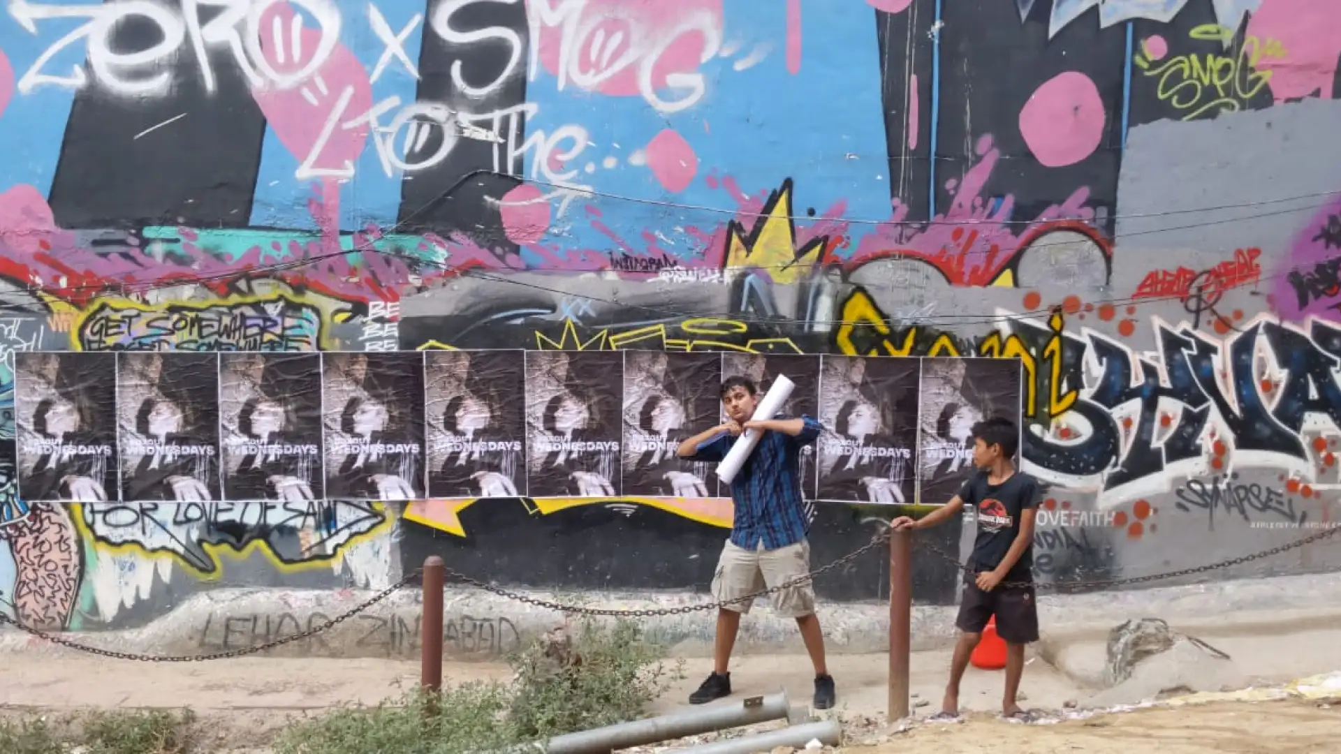 Weekly posters that were plastered in every nook possible